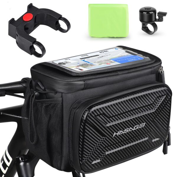 HASAGEI 5L Lenkertasche mit Touchscreen & Lenkeradapter – Wasserdichte Fahrradtasche