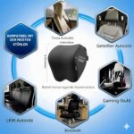 Crofy 2er-Set Autonackenkissen mit Memory-Schaum – Ergonomische Nackenstütze für sichere Autofahrten – Bild 2