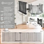 KESSER Kaminschutzgitter 305 cm mit Tür – 5-teilig Metall Absperrgitter für Kinder & Haustiere – Bild 2