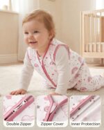FIEMOL Baby Schlafsack 0.5 Tog – 3er Pack Baumwolle Sommer für Neugeborene bis 24 Monate – Bild 4