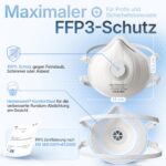 HELDENWERK FFP3 Atemschutzmaske mit Ausatemventil – zertifiziert EN149 – Bild 2