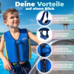 KIDVERSE Schwimmweste Kinder – TÜV-geprüfte Schwimmhilfe mit verstellbarem Auftrieb ab 2 Jahren – Bild 4