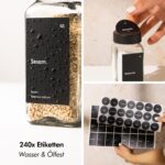 KIVY Gewürzgläser Set 24x 120ml mit Streueinsatz & 240 Etiketten – Luftdichte Gewürzbehälter – Bild 8