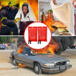 wucgea Feuerlöschdecke 160x180 cm – 2er Pack Brandschutzdecke nach DIN EN 1869:2019 – Bild 4