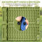 Yuzonc Isomatte 195x68 cm mit Fussspump & Kissen – Aufblasbare Campingmatratze für Wandern – Bild 5