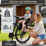 Campela Kinderfahrradsitz 9–22 kg mit TÜV – Sicherer Fahrradsitz für Kinder ab 9 Monaten – Bild 4