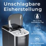 KLAMER Eiswürfelmaschine mit 2 Grössen – 15 kg Eis pro Tag & Timer für Zuhause – Bild 5