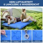 NAPASA Isomatte 14 cm – Aufblasbare Camping-Matratze mit Fußpumpe & Kissen – Bild 3