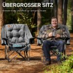 EVER ADVANCED Campingstuhl Faltbar 180kg – 2-in-1 Polsterung mit Kühltasche & Getränkehalter – Bild 5