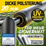 Racetex Fussballtor für Garten – Anti-Rost Metalltor mit Polsterung & Erdanker – Bild 5