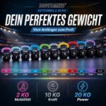 Body & Mind Kettlebell 2-20 kg – Profi Kugelhantel für intensives Krafttraining – Bild 8