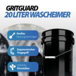 detailmate Black & White Wascheimer Set 20L – Professionelle Autowäsche mit GritGuard System – Bild 3