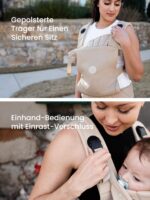 GROWNSY Babytrage mit Ein-Klick-Schnalle – Ergonomisch für Neugeborene bis Kleinkind (3-20kg) – Bild 3