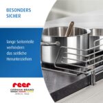 reer CLASSIC Herdschutzgitter 65 cm Edelstahl – Kindersicherung ohne Bohren für alle Herdarten – Bild 7