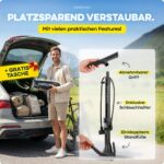 ONROAD ON-AIR Fahrradpumpe – Universalventil Standpumpe mit Manometer & Zubehör – Bild 4