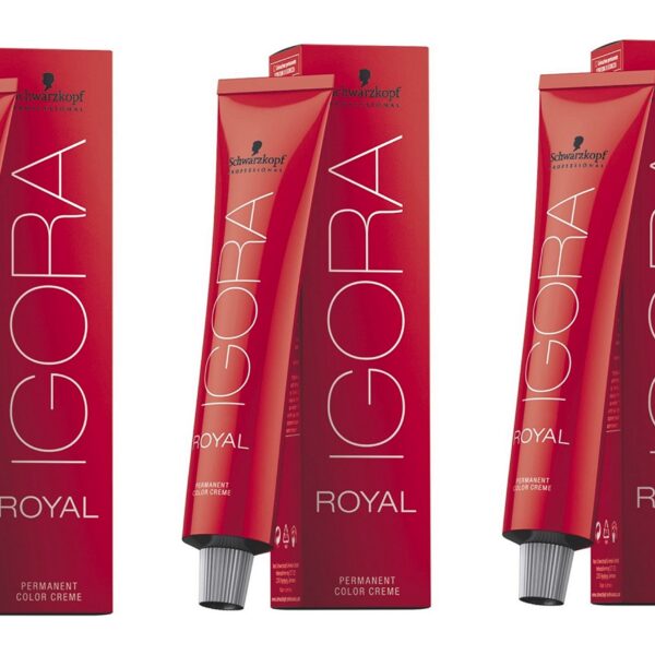 Schwarzkopf Igora Royal 5-0 Haarfarbe – Professionelle Haarfärbung 3er Pack