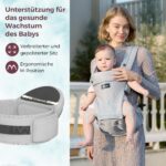 Momcozy 2-in-1 Babytrage mit Hüftkissen – 6 Tragepositionen bis 20 kg – Bild 7
