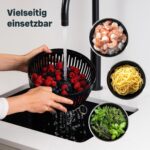 SILBERTHAL Salatschleuder 4,5L Edelstahl mit Kurbelantrieb – Platzsparend & Spülmaschinenfest – Bild 8