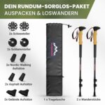 Alpenwert Teleskop-Wanderstöcke Carbon-Aluminium – TÜV geprüft für Damen & Herren – Bild 5