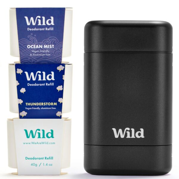 Wild Nachfüllbares Deodorant Starterset für Männer – Aluminiumfrei & Vegan