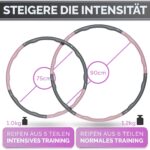 FITCELLENCE Hula Hoop Reifen 1,2kg, 90cm – Fitness Trainingsreifen für Erwachsene – Bild 3