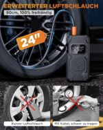 Tiiletzote Elektrische Luftpumpe 150PSI – Akku Kompressor mit LED-Display für Auto & Fahrrad – Bild 2