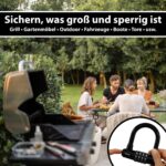 KOHLBURG Kabelschloss 2m mit Zahlenkombination – Stahlseil Fahrradschloss für flexible Sicherung – Bild 9