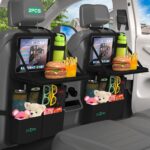 Plzpik Auto Organizer mit Klapptisch & 12 Taschen – Rücksitzschutz für Kinder (2er Set)