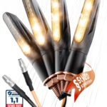 Binego® 4er Set LED Blinker Motorrad mit Lauflicht – E-Geprüft & StVZO konform