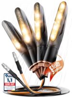 Binego® 4er Set LED Blinker Motorrad mit Lauflicht – E-Geprüft & StVZO konform