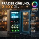 Sommertal Getränkekühlschrank GK50 50L – Glastür mit RGB LED, Touchscreen & Kindersicherung – Bild 2