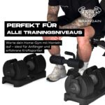 BRAINGAIN Verstellbare Hanteln 24 kg – 15 Gewichtsstufen mit Smart-Click-Technologie – Bild 8
