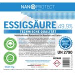 Nanoprotect Essigsäure 49,9% – 10 kg mit Drucksprüher, Klimaneutral & Made in Germany – Bild 8