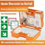 HELDENWERK® Erste-Hilfe-Kasten DIN 13157:2021 mit Wandhalterung – Verbandskasten für Betrieb & Haushalt – Bild 4