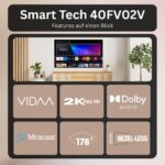 Smart Tech 40 Zoll Smart TV mit Full HD & Triple-Tuner – VIDAA LED Fernseher – Bild 6