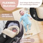 Kidiz Winterfussssack 95 cm mit Lammfleece – Wasserdicht & Winddicht für Kinderwagen – Bild 6