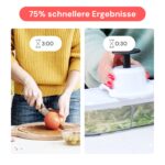 Fullstar 6-in-1 Gemüseschneider mit Behälter – Mandoline & Käsereibe Weiß – Bild 3