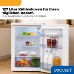 Exquisit Vollraumkühlschrank 127 l – Energieklasse E, leiser Betrieb 39 dB für Haushalt & Büro – Bild 5