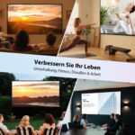 72 Zoll Beamer Leinwand LEORFI – Tragbare Projektionswand für Indoor & Outdoor – Bild 7