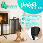 KIDUKU Kaminschutzgitter 310 cm mit Tür – Metallschutzgitter faltbar für sicheren Kinderschutz – Bild 3
