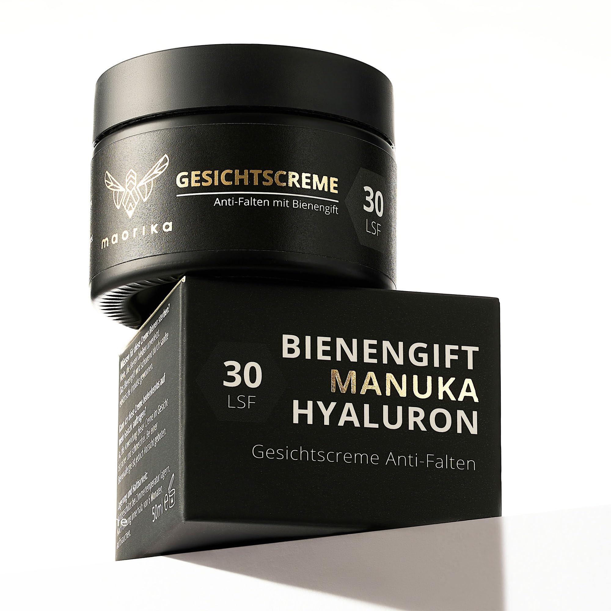 81G6PtkI98L._SY2000_.jpg maorika Gesichtscreme mit Bienengift & Hyaluron – Anti-Aging mit LSF30 – Bild 1