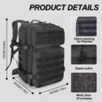 HEMSO 45L Militär Rucksack – Wasserdichter Taktischer Backpack für Outdoor & Wandern – Bild 2
