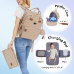 Dikaslon Wickelrucksack 42x20x30 cm mit Wickelauflage – Multifunktional für Eltern – Bild 2
