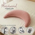 Theraline Plüschmond Stillkissen 135 cm – Ergonomisches Kopf- & Nackenkissen mit Perlenfüllung – Bild 3