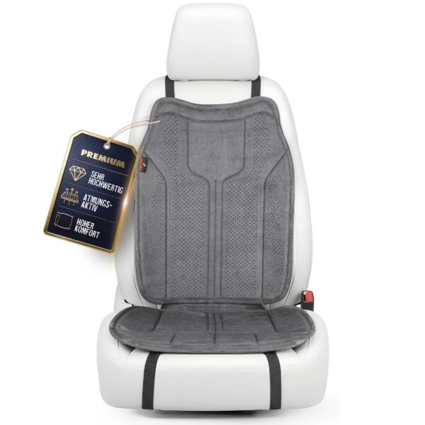 WALSER Nubo Premium Sitzauflage Anthrazit – Alcantara-Look Autositzschoner für PKW
