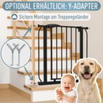 ib style Berrin Treppenschutzgitter 67–75 cm – Klemmgitter ohne Bohren für Babys & Hunde – Bild 7