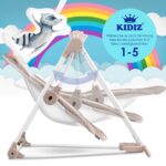 KIDIZ® Babywippe mit 5 Geschwindigkeiten & Naturgeräusche – Faltbar, Sicher & Beige – Bild 4