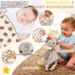 Baby-Geschenkkorb mit Windel-Caddy, Sensorikbuch & Meilensteinkarten – Unisex Neugeboreneset – Bild 6