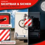 GEARLINE 3-in-1 Warntafel für Italien, Spanien & Portugal – Fahrradträger Warnschild mit Spanngurten – Bild 4