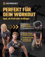 HQ Germany® Kettlebell 8kg Powdercoat – Vollguss Kugelhantel für Funktionales Training – Bild 5